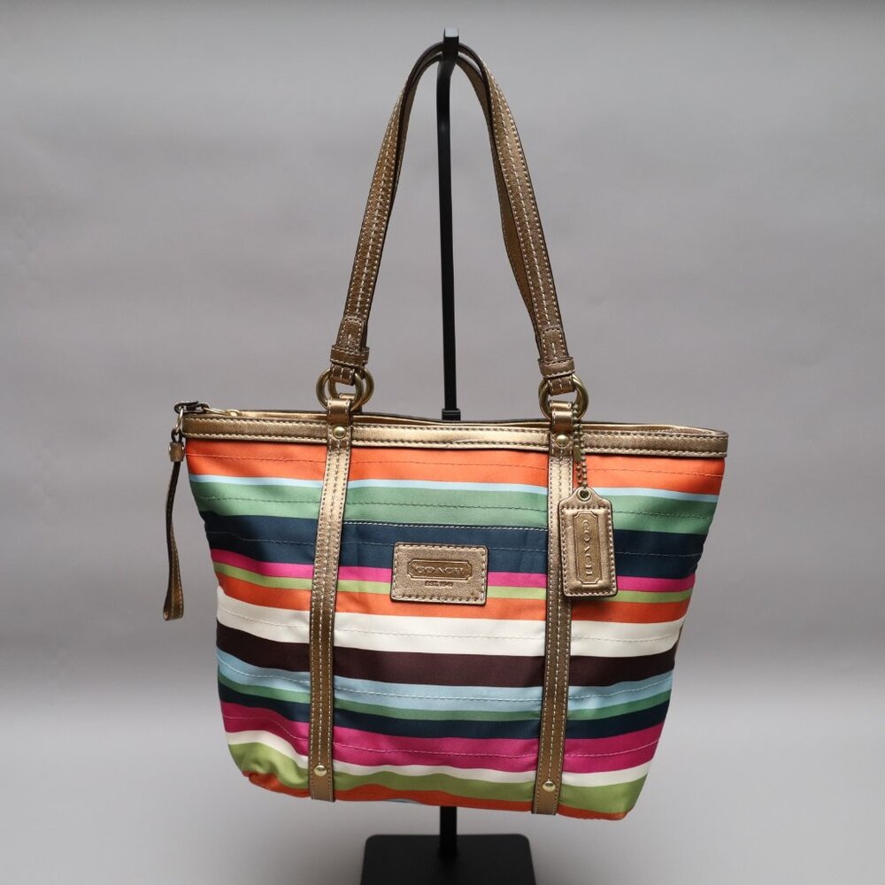 Coach 2008 Signature Striped Shoulder Bag